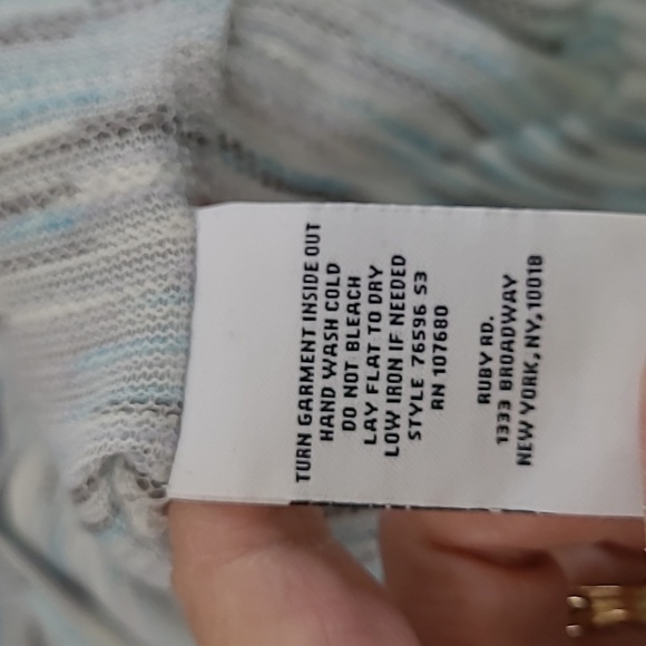 Ruby Rd Light Blue & Grey Cowl Neck Sweater size XL - Picture 4 of 6